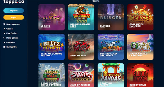 Interfejs Total Casino na urządzeniu mobilnym pokazujący grę kasynową